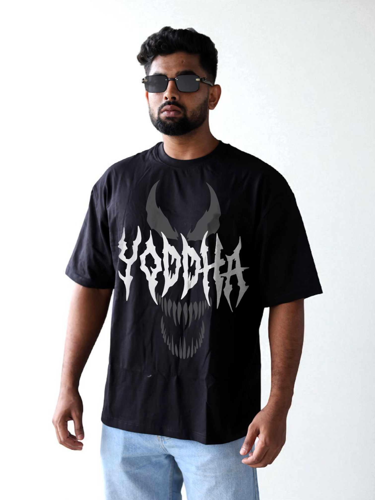 Yoddha Oversize Tee – Skull Fang Edition