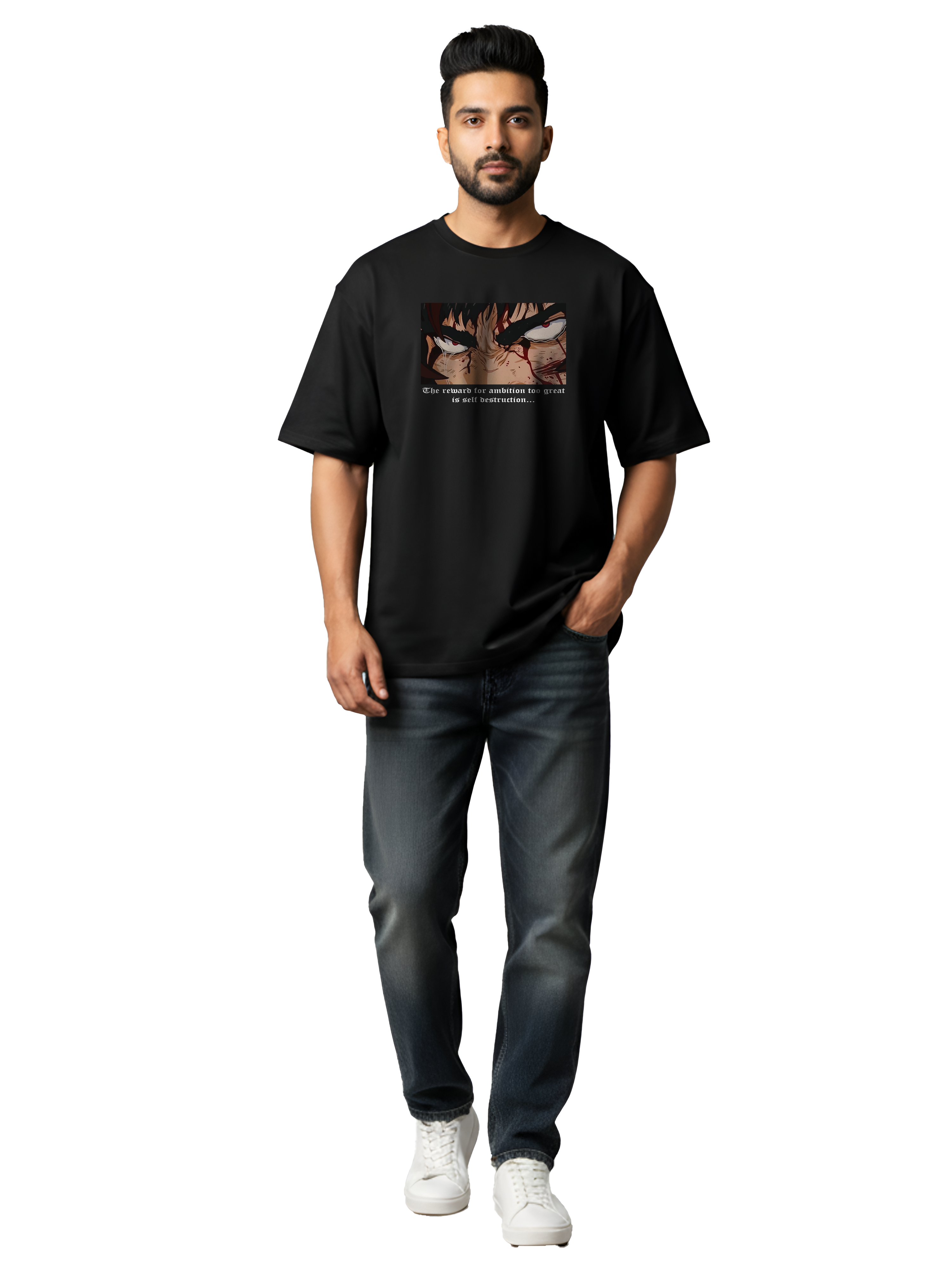 Yoddha Oversize Tee – Berserk Edition unleash your inner warrior.